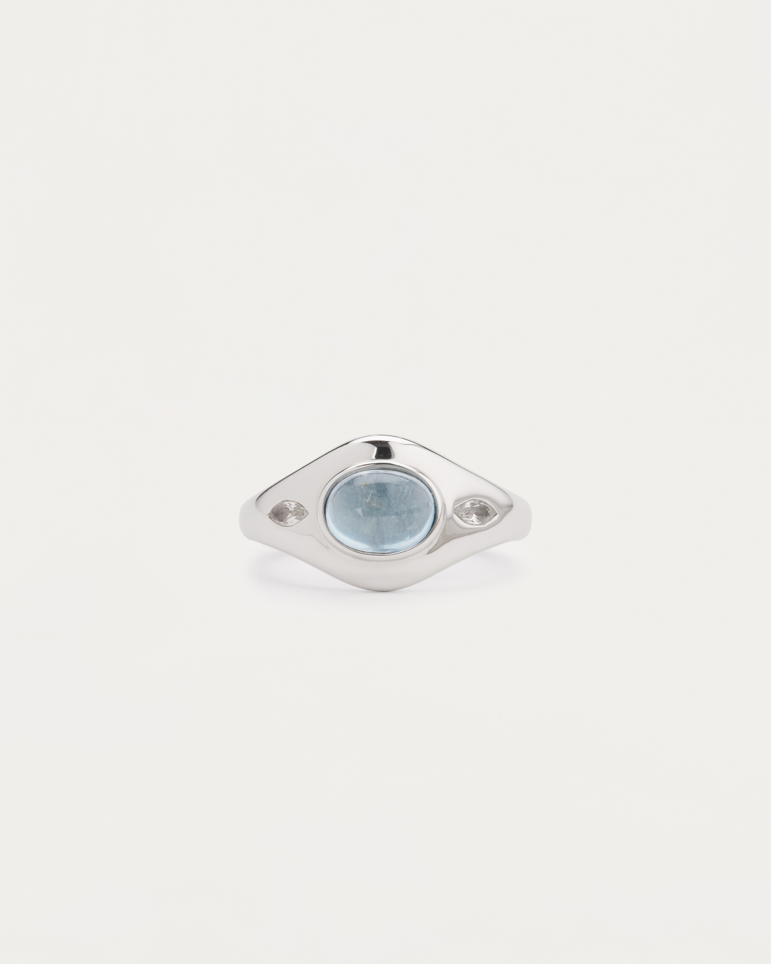 Harvest Signet Ring | Aquamarine & Peach Stone | Stone Fruit